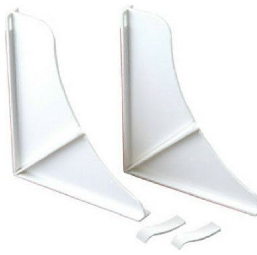 Bathroom Faucets * | Cheapest Delta Faucet Delta 76814Wh Shower Splash Guards, White, 2-Pack