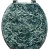 Bathroom Fixture Parts * | Coupon American Trading House, Inc. Trimmer Faux Marble Design Toilet Seat, Green Marble