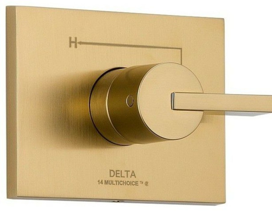 Bathroom Fixture Parts * | Best Deal Delta Faucet Delta Vero Monitor 14 Series Valve Only Trim, Champagne Bronze, T14053-Cz