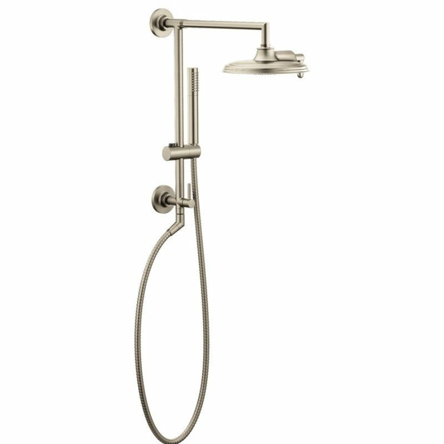 Bathroom Faucets * | Budget Moen Matte Black Shower Only, Brushed Nickel