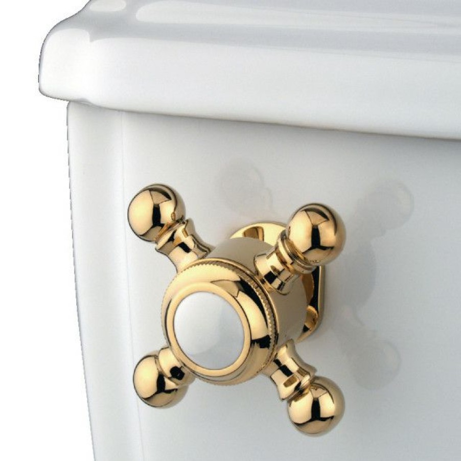 Bathroom Fixture Parts * | Cheap Kingston Brass Buckingham Front Mount Toilet Tank Lever In Polished Brass Ktbx2