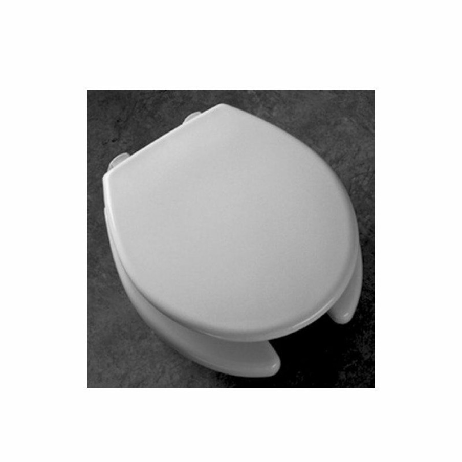 Bathroom Fixture Parts * | Flash Sale Bemis Manufacturing Company Elongated Plastic Open Front With Cover Medic-Aid Toilet Seat, 2 Lifts, White