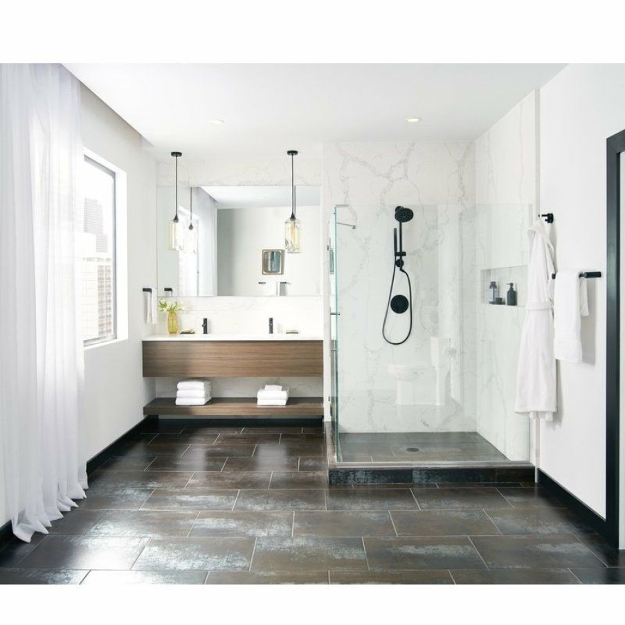 Bathroom Faucets * | Hot Sale Moen Matte Black Shower Only, Matte Black