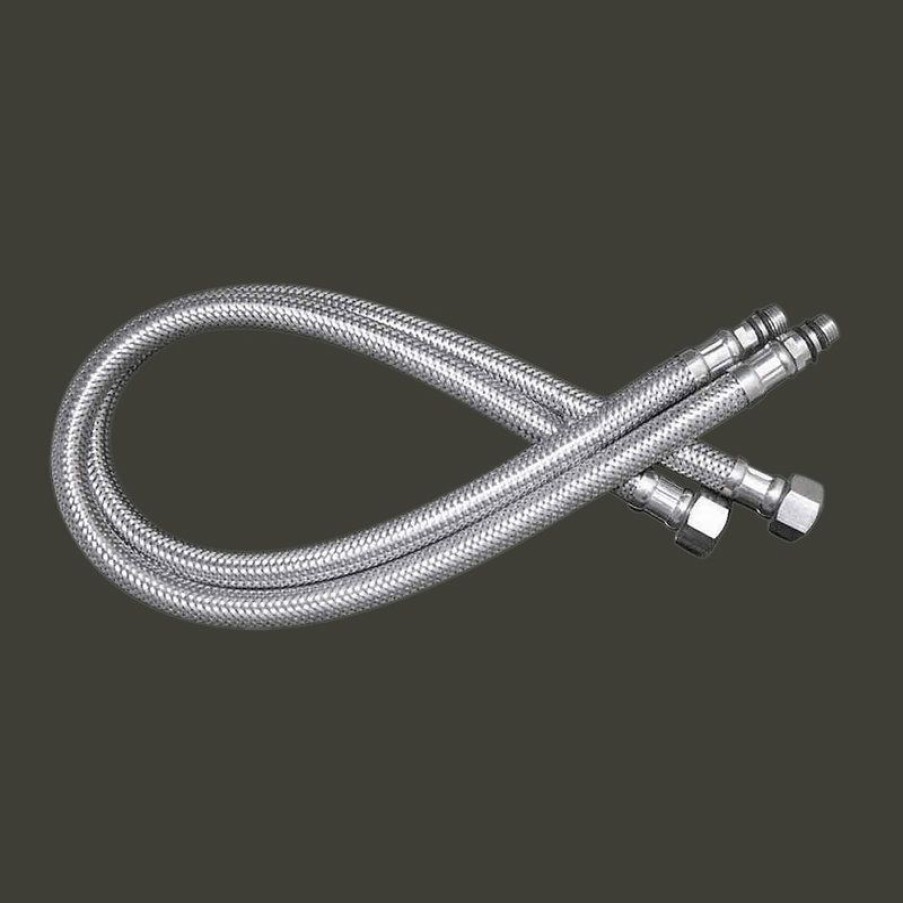 Bathroom Fixture Parts * | Buy Renovators Supply Manufacturing Bathroom Faucet Supply Line Stainless 10Mm Male 3/8 Female