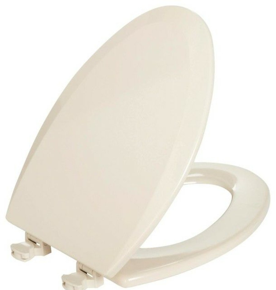 Bathroom Fixture Parts * | Coupon Bemis Mfg Mayfair 141Ec-006 Elongated Molded Wood Toilet Seat W/Easy-Clean Hinges, Bone