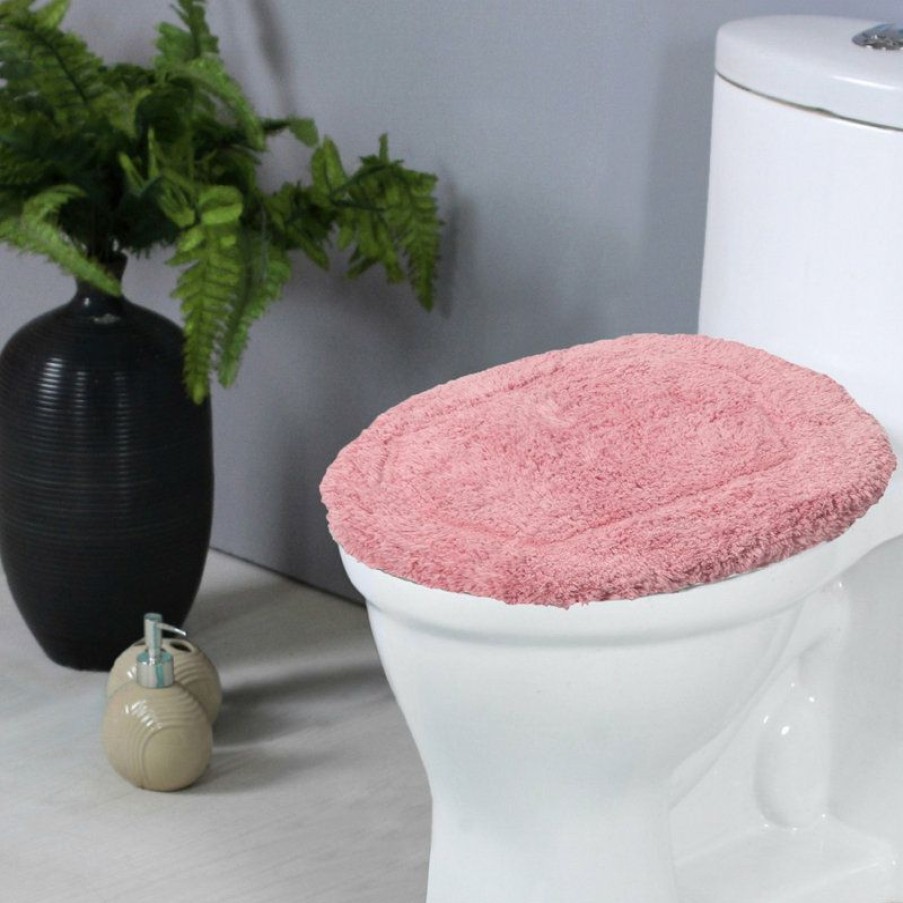 Bathroom Fixture Parts * | Best Pirce Home Weavers Inc. Waterford Collection Lid Cover 18 X18 , Pink