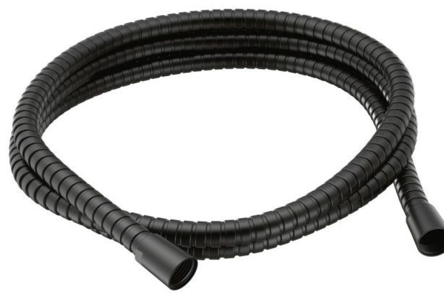 Bathroom Faucets * | Top 10 Moen Handheld Shower Hose Matte Black, 155748Bl