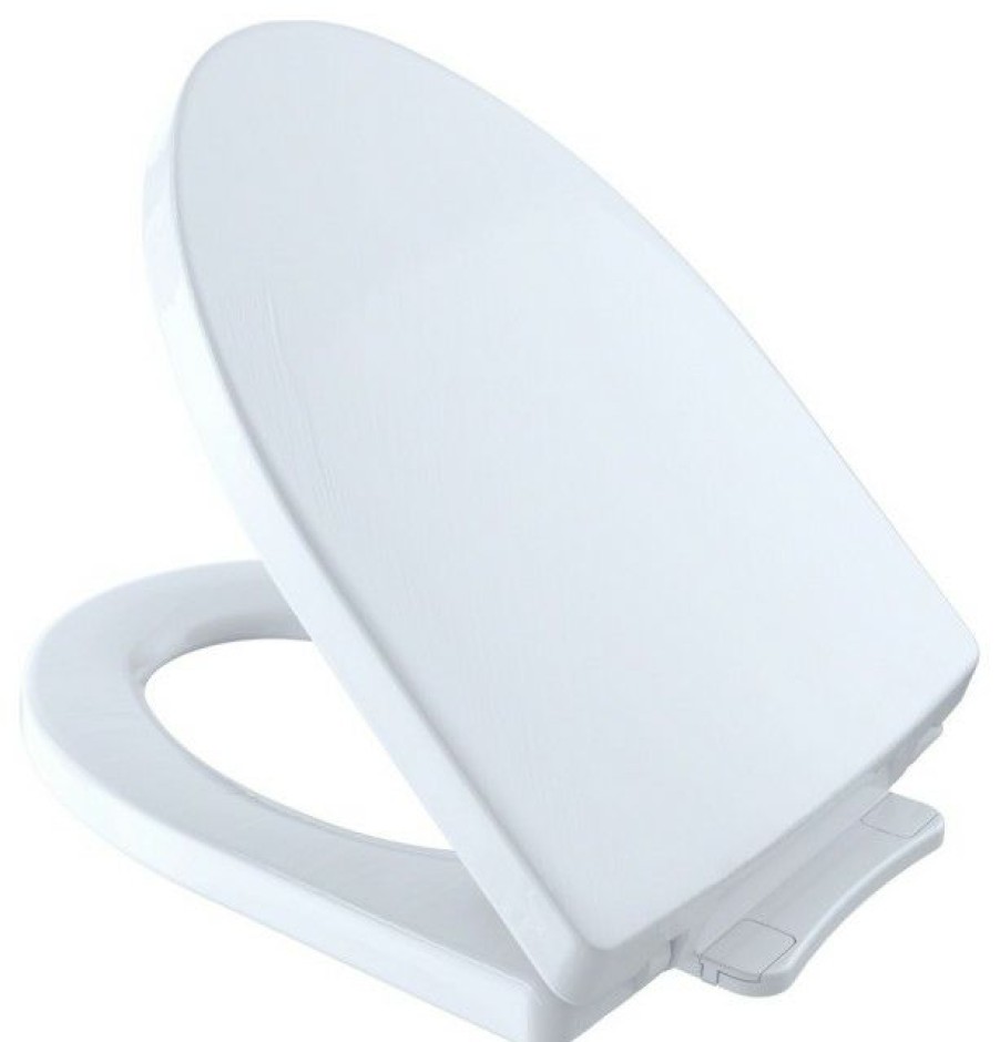 Bathroom Fixture Parts * | Discount Toto Soire Softclose Elongated Toilet Seat And Lid, Cotton White