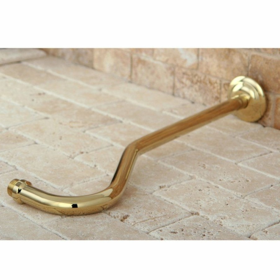 Bathroom Faucets * | Promo Kingston Brass Showerscape 17 Shower Arm, Polished Brass