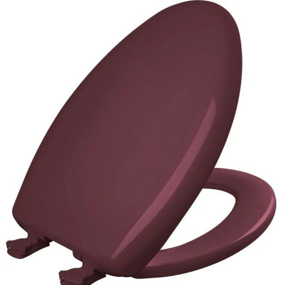 Bathroom Fixture Parts * | Hot Sale Bemis Residential Elongated Plastic Toilet Seat, Loganberry