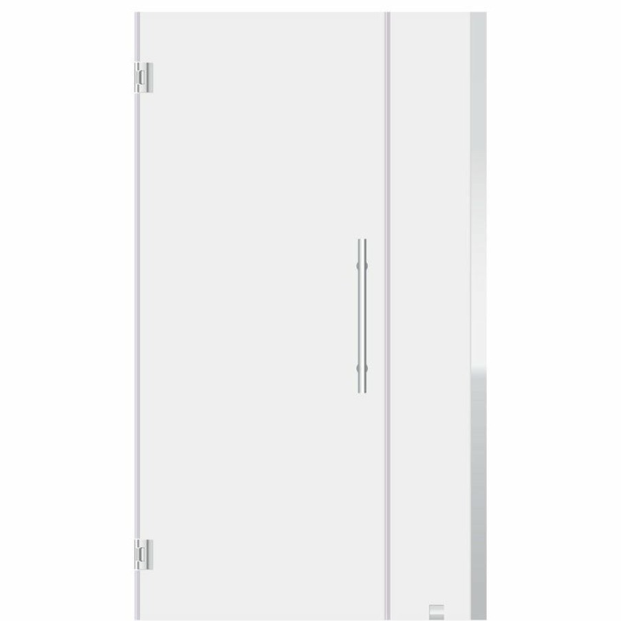 Showers * | Best Deal Lesscare Swing-Out Shower Doors Side Panel, Frameless, 10Mm Clear Tempered Glass, 48-49 X72