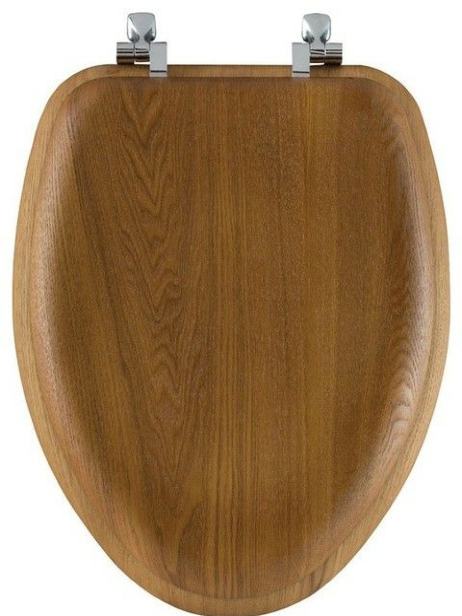 Bathroom Fixture Parts * | Wholesale Ace Trading-Bemis 2 Bemis 19601Cp-263 Elongated Toilet Seat, Oak