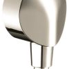 Bathroom Faucets * | Best Pirce Hansgrohe Usa Hansgrohe Fixfit Wall Outlet With Check Valves Polished Nickel