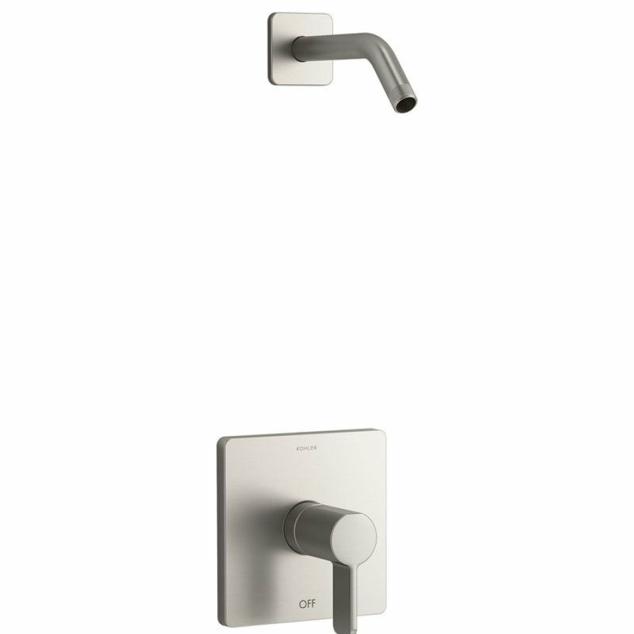 Bathroom Faucets * | Flash Sale Kohler K-Tls23503-4 Parallel Shower Only Trim Package Vibrant Brushed Nickel