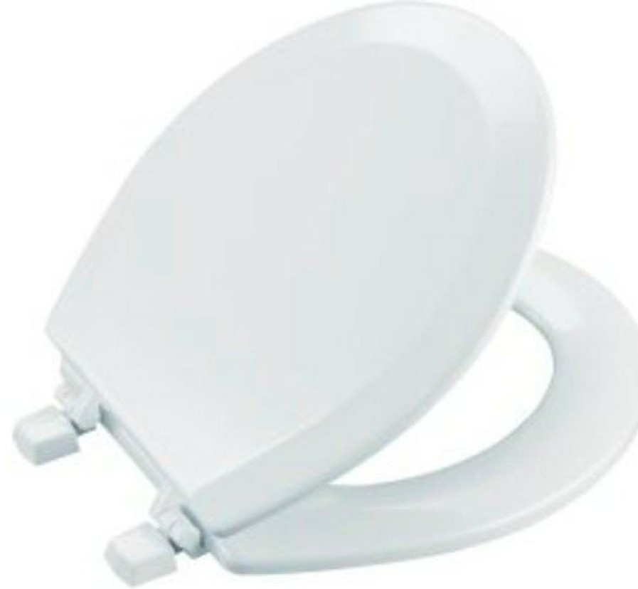 Bathroom Fixture Parts * | Promo Kohler K-4716-T Triko Round Closed-Front Toilet Seat White