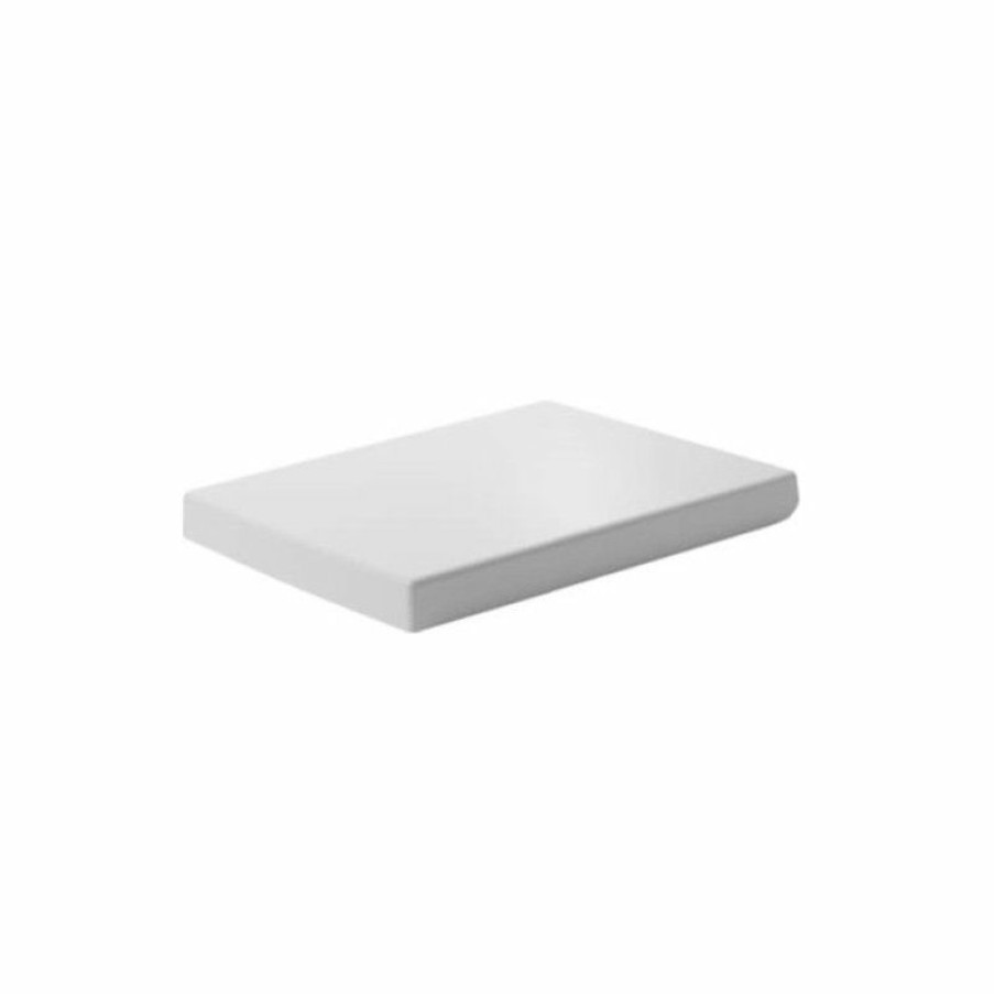 Bathroom Fixture Parts * | Outlet Duravit 006769 Vero Elongated Closed-Front Toilet Seat White