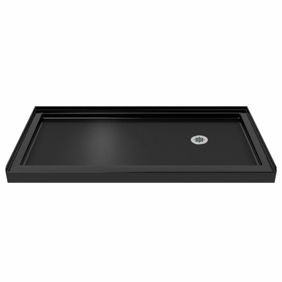 Bathroom Fixture Parts * | New Dreamline Slimline, 32 X60 , Single Threshold Shower Base, Black Finish